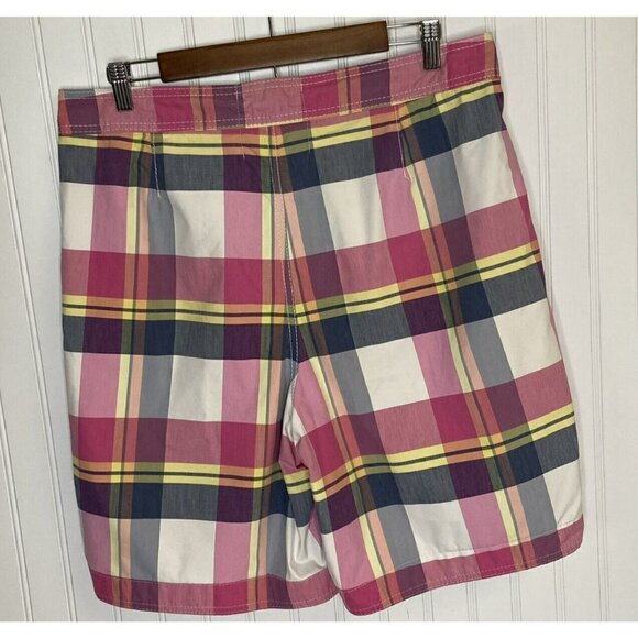 Hollister California Men’s Pink Blue Plaid Drawstring Lined Board Swim Shorts-M - Picture 5 of 16